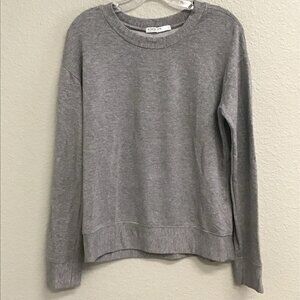 Stateside Womens Sweatshirt Long Sleeve Pullover Gray Size Large